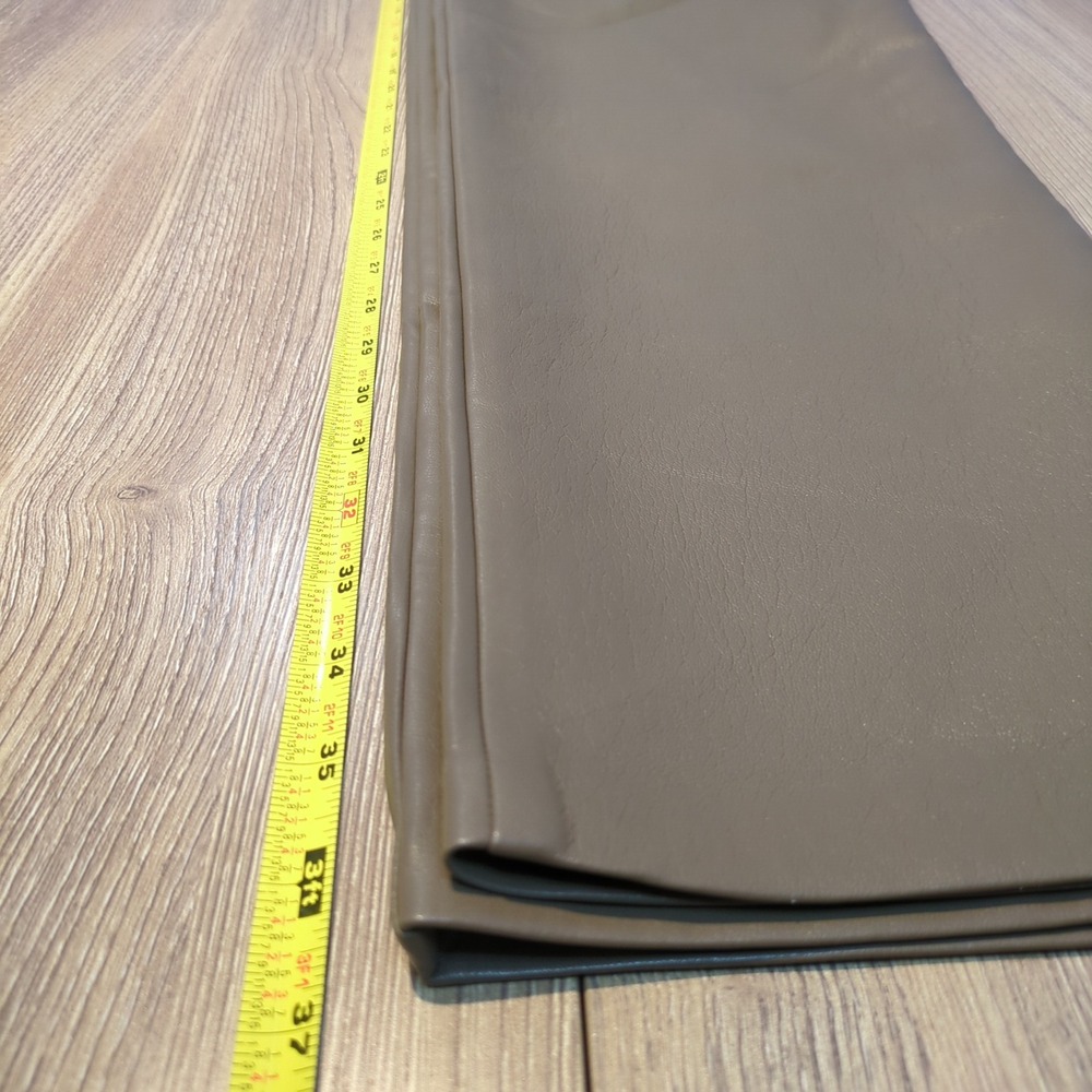 Wilfred Aritzia The Melina Pants Brown Vegan Leather Straight Leg High Rise 4 - Picture 7 of 11